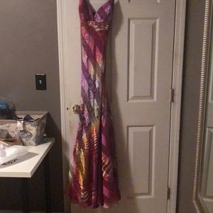 Prom dress sz 8 beaded slit in the side